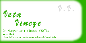 veta vincze business card